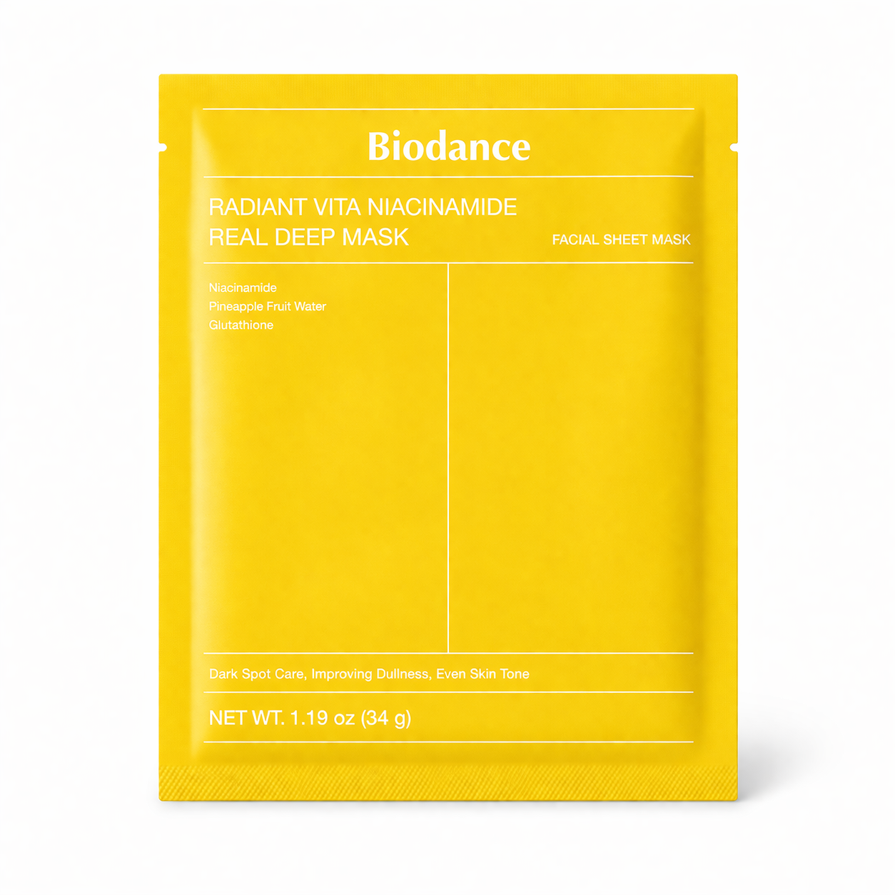 BIODANCE radiant vita niacinamide real deep mask