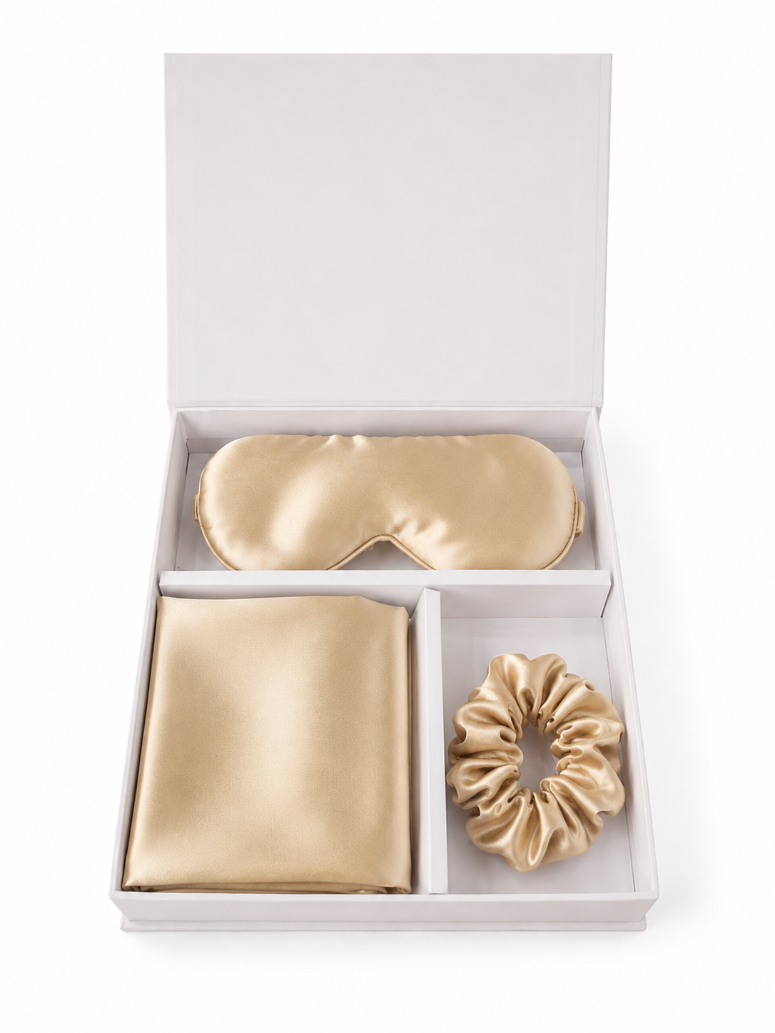 Set de sommeil en soie 100% mûrier beige