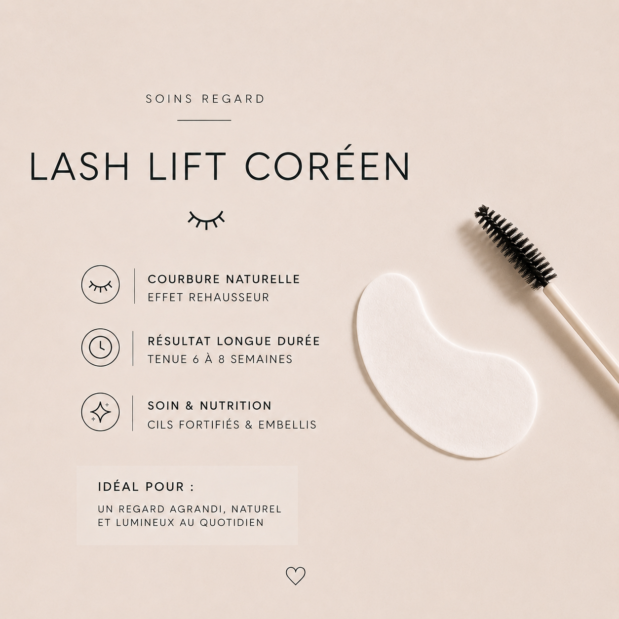 Réhaussement de cils + teinture